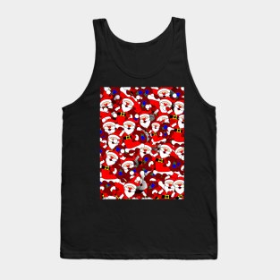 Merry Christmas Santa Background Tank Top